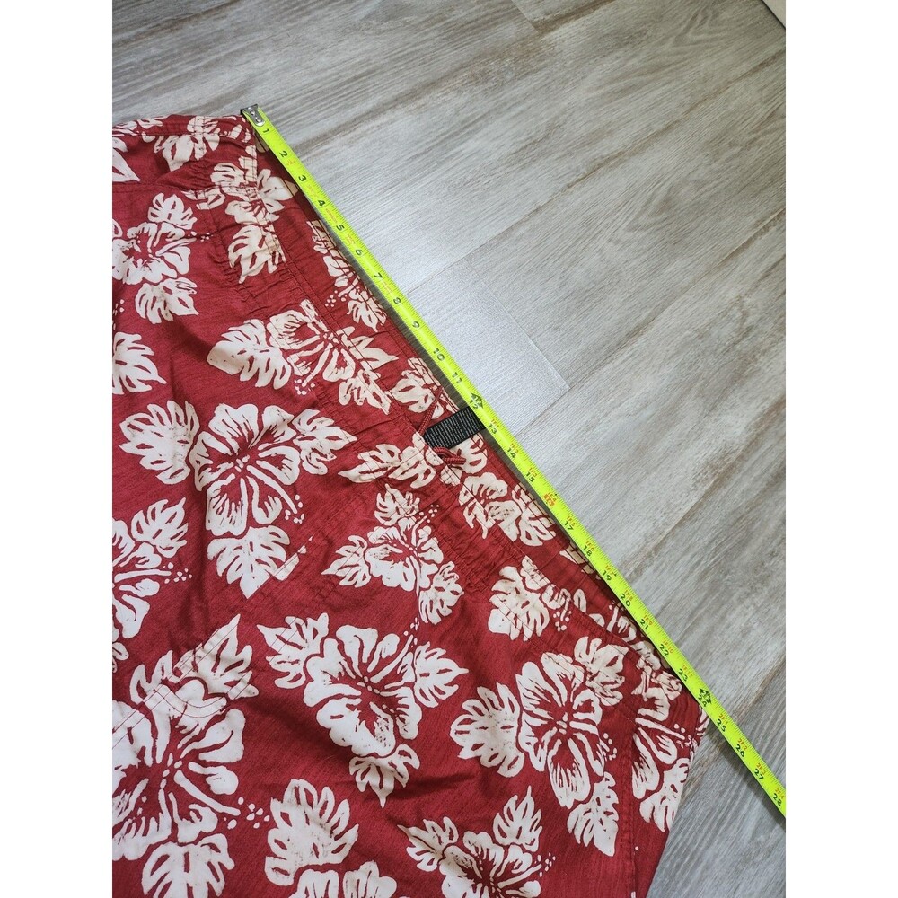 OP Red Hawaiian Floral Board Shorts Men’s 2XL Red White Swim Trunks Surf Beach - Picture 6 of 9